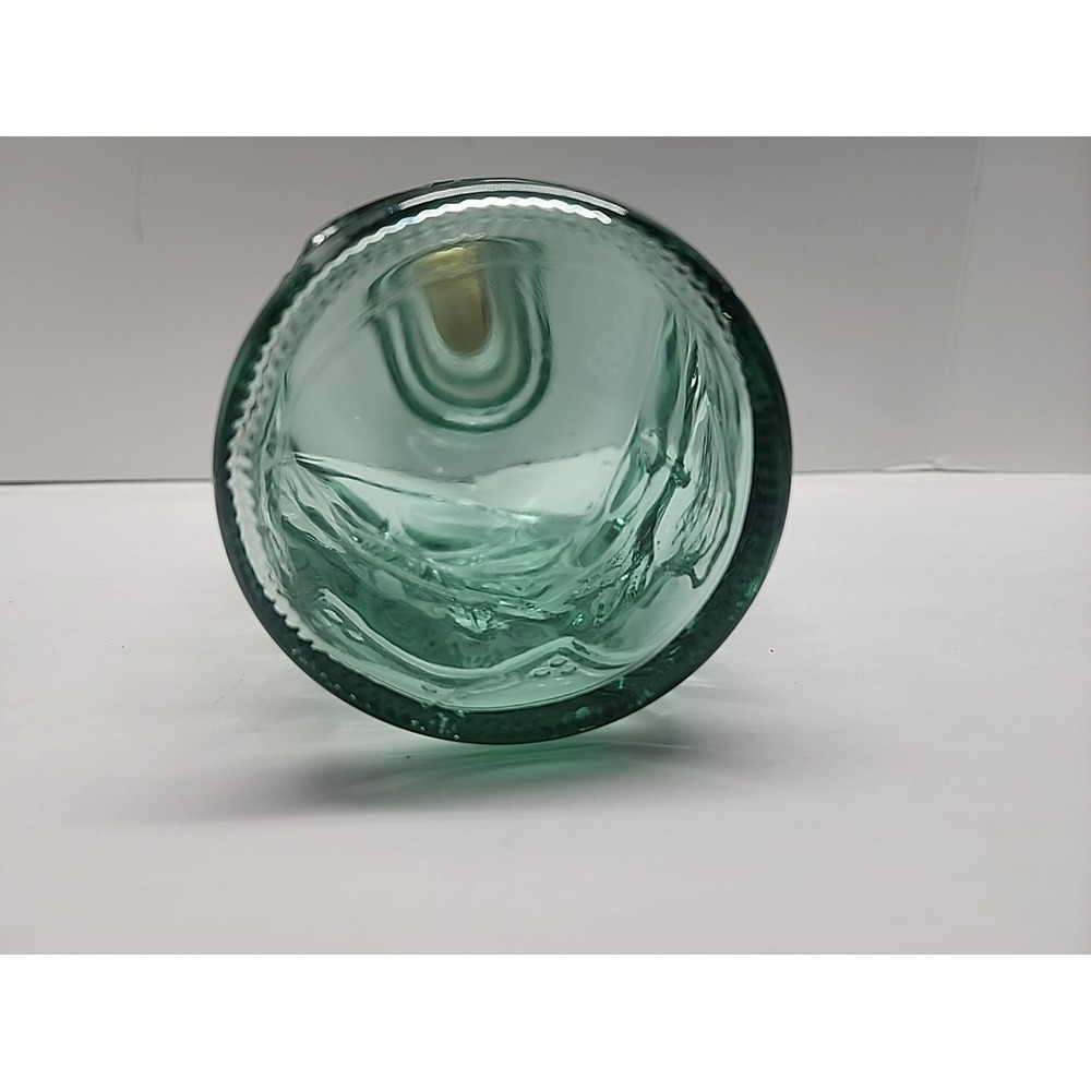 Vintage Libbey Sage Green Maple Leaf Glass Bottle Decanter‎ Made in Canada . 8" - Picture 5 of 5